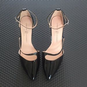 NWOT 9.5 Black Chinese Laundry Ankle Strap Heels